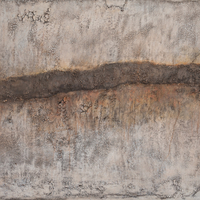 The color scare to death in this painting by Agustín Bejarano, penetrates us with deadly paleness, the blues, grays, violet, ochers. A somber atmosphere in which man is only a small particle of cosmic powder.