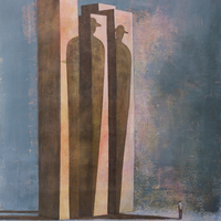One of the most representative elements of the visual worldview that has developed Bejarano is the difference of scale that exists in his works between man and landscape in which this is represented.