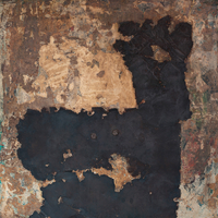 This Antonia Eiriz’s masterwork was presented on Pinturas y Ensamblajes at Galería Habana in 1964 and then on Reencuentro at Galiano Art Gallery in 1991, in Havana, Cuba. One of the earliest Eiriz’s Combines-paintings, it marked a crucial stage in the development of a new aesthetic in the field of Cuban fine arts. This powerful masterpiece is a classic example of the work produced at the peak of Antonia Eiriz artistic powers.
