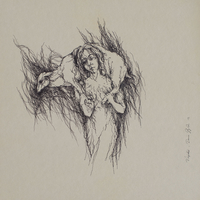 De fuerte vocación expresionista, los dibujos de esta importante artista cubana no se atascan en la representación naturalista, apuestan por la fluidez del trazo y la libertad de las formas.