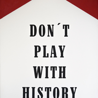 Young artist Hander Lara establishes a game with the aesthetic codes of graphic design in his series Don’t Play with History.