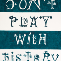 A visual strong attraction is provided by the contemporary visual artist Hander Lara to the pop ads of his acclaimed pictorial series: Don’t Play with History.